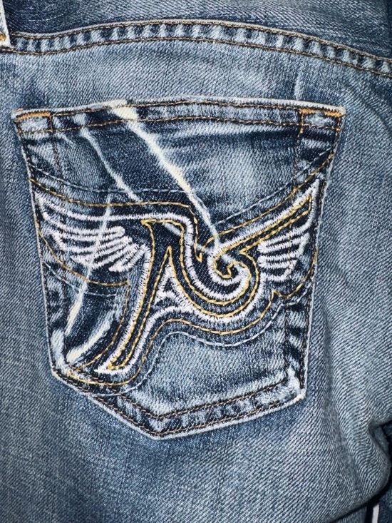 AG Adriano Goldschmied ‘Angelina’ Jeans Made in USA Sz 27 Embroidered Pocket - Picture 6 of 10